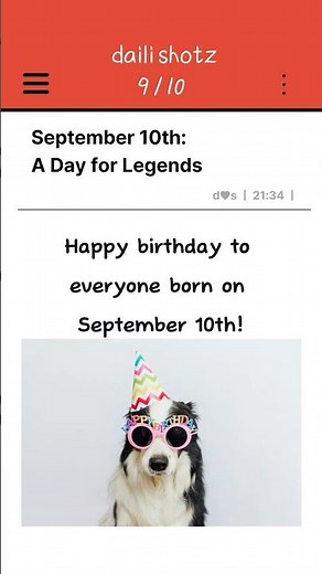 The Birthdays of Legends: September 10th