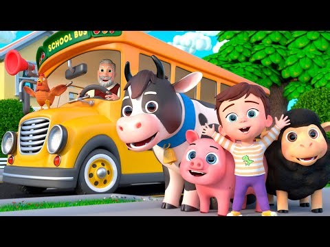 Wheels on the Bus | Farm Animals & Tiger Surprise! | Almama - Baby Academy & Nursery Rhymes