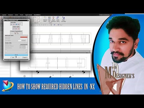 Show Required Hidden Lines # NX tutorial
