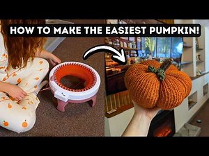 Easy Knitting Machine Pumpkin Tutorial 🎃🎃 | Make it in Under 2 Hours! | Brunaticality