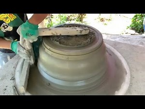Making Round Head Post column Concrete molding design