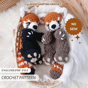 Crochet Red Panda Lovey Pattern: Ruby, No-sew (PDF Pattern) - Etsy