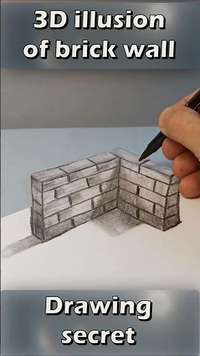 🎨 Easy 3D Wall Illusion You Can Draw at Home! 🪄