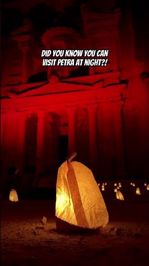 Petra by Night is magic 💫 2000 candles light the path to the Treasury in the ancient city! #Jordan