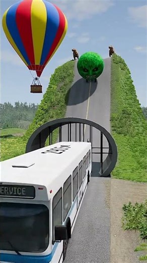 Long Capsule Buses vs Drain Pipe -BeamNG.drive #cartoon