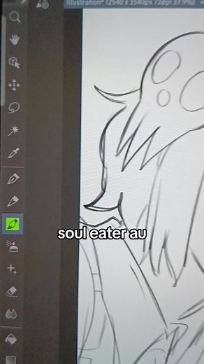 Digital Art of Original Characters in Soul Eater x Jujutsu Kaisen Crossover