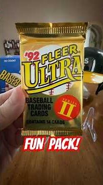 1992 Fleer Ultra baseball cards vintage / old foil pack opening rip