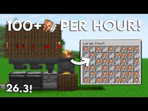 NEW MINECRAFT EASY AUTOMATIC CHICKEN FARM 26.3 TUTORIAL (BEST DESIGN)