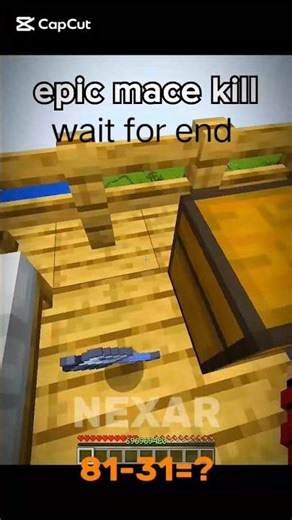 Minecraft Epic Mace Kill Warden #shorts #minecraft #artinwood #tedrush #minecraftmace #shortsviral