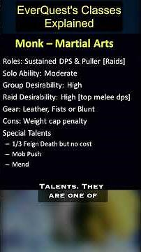 Monk Class EverQuest