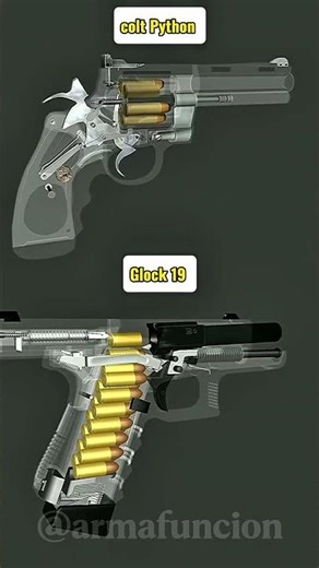 Glock 19 🆚 Colt Python 🐍 – Modern Power or Classic Beast?” #gunhistory #usa