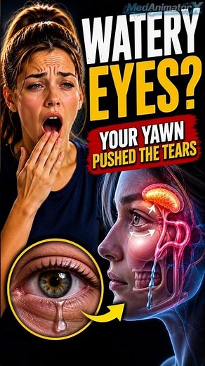 Why Do Your Eyes Water When You Yawn? 😭 #medicalfacts #science #overcomeoverthinking #medanimatorx