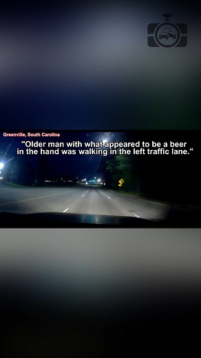 Older man with a beer in the hand was walking in the left lane. | Dashcam Lessons