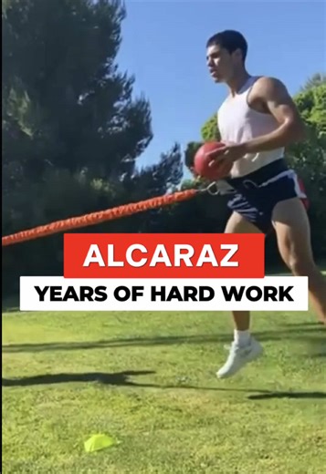Carlos Alcaraz has become the youngest man in history to complete the career grand slam 💪 ❌ Many people see Carlos winning, but don’t see the years and years of hard work, dedication and commitment he’s put into his game 🚀 Check out just a small sample of that work 🙌 Congrats @carlitosalcarazz on an incredible achievement #tennis #tennisplayer #alcaraz