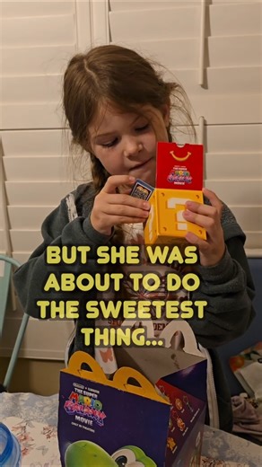 POV: You're a mom witnessing the sweetest Super Mario Galaxy Movie Happy Meal toy unboxing ever