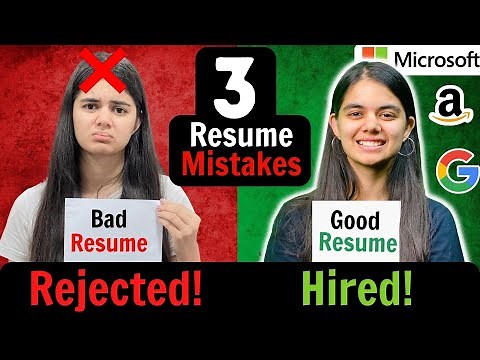 3 Resume Mistakes you must avoid | Why is your resume getting Rejected?