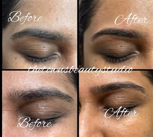The Towns Beauty Studio on Instagram: "Before and After Eyebrows Threading 💕"