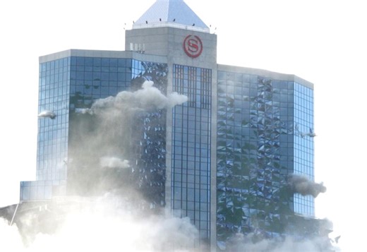 Landmark NJ Sheraton Crossroads hotel is destroyed in spectacular controlled implosion