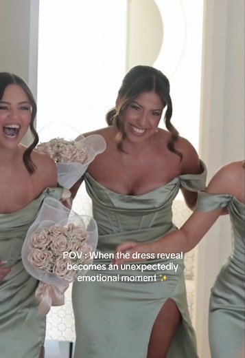 Emotional Dress Reveal Reactions at Weddings