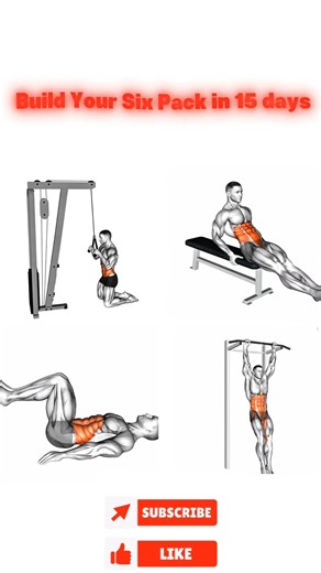 Build Your Six Pack in 15 Days.try these exercises and feel burn! #absworkout #sixpack #gym #fitness