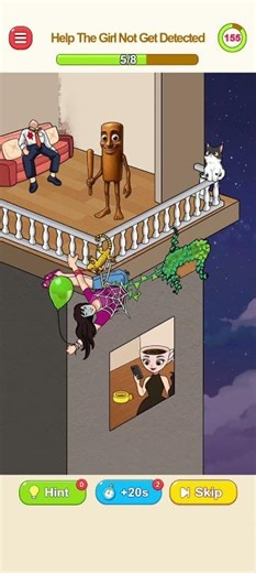 Tricky minds:Brain puzzle Level- 72 || help the girl not get detected