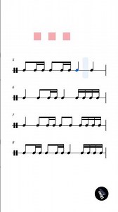 16th note grid rhythm! #drums #rhythm #music #rhythmtraining #rhythmexercises #musictheory