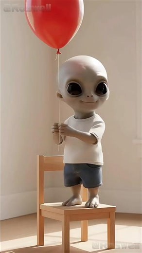 A Baby Alien’s First Balloon