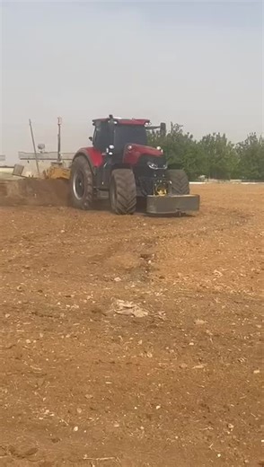 Case IH Tractor in Action: Earth-Moving Work