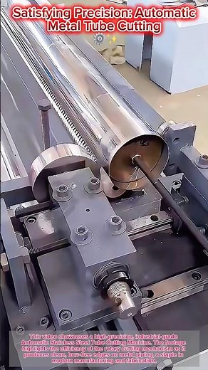 Satisfying Precision: Automatic Metal Tube Cutting ⚙️✨