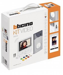 Bticino 2W 5" NEW Classe 100 WiFi Video Handsfree Kit With Inductive Loop (100X16E), With Linea 3000 Pushbutton Panel With Zamak Front Cover, Wide Angle Colour Camera, Proximity Reader With Kit Of 6 Coloured Key Fobs (Max 20 Fobs Managed) 2 Clear Discs