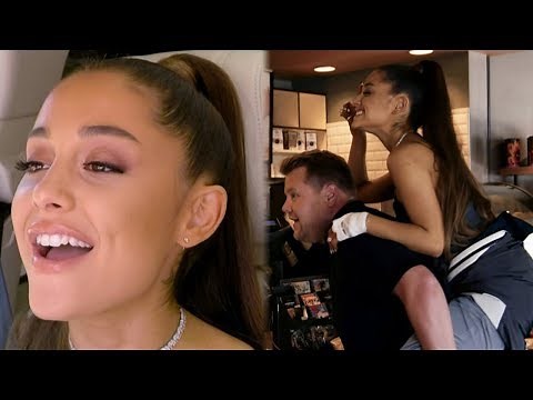 Ariana Grande CRUSHES Carpool Karaoke & Gets CARRIED Into Starbucks