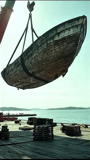 Crane Failure! Wooden Fishing Boat Falls 😱⚓