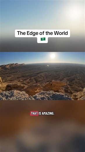 Edge of the world in the Arabian Desert 🇸🇦#saudiarabia #riyadh #travel #desert #travelvlog