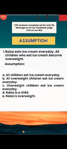 Assumption and Conclusion Tips for Civil Service Exam 2024