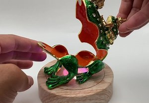 Faberge Style Frog Trinket Box: Jewel & Pearl Encrusted Enamel - Etsy