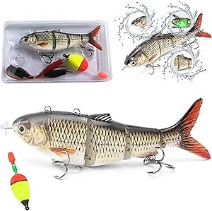 Robotic Fishing Lures, Bionic Swimming Bait, 3D Fishing Lures That Swim by Itself, 5.1” Robot Smart Bait Like a Real Fish