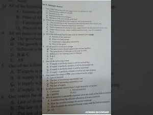 Freshman Economics mid Exam With Answer and Explanation #part1