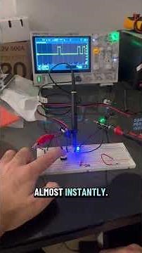 The RC timer circuit adds a delay into your circuit #electronics #capacitor #led