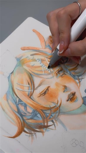 305K views · 27K reactions | using my gorgeous @ohuhuart again y nimodo you asked me for drawing rin kagamine in my last reel, tell me more characters to draw please . . . . . . . #drawing #art #markers #sketchbook #artist #aesthetic #cute #alcoholmarkers #traditionalart #painting #ohuhu | Soulroho | Facebook