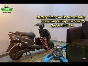 EV Scooter Complete Wiring Setup | Battery Fitting, Light, Seat Lock, Controller Setting 48v/60v/72v