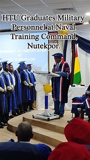 Ho Technical University has held the 6th Graduation Ceremony for Military Personnel at the Supply Application School of the Naval Training Command, Nutekpor. About 160 graduated with Diploma, Advanced Diploma and Certificate in various disciplines. #HTUNAVTRAC #GhanaNavy | Ho Technical University - HTU