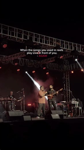 AKASH PRABHU | INDIA 🇮🇳 on Instagram: "From looping their songs on reels to witnessing @agamtheband live on stage! . . . travel reels, music travel, live concert, band performance, cultural travel, Agam band, Indian fusion, live music India, travel vlog reel, concert vibes . . . #MusicTravel #Agam #TravelForMusic #LiveConcert #FusionMusic TravelReels CulturalVibes ConcertDiary"