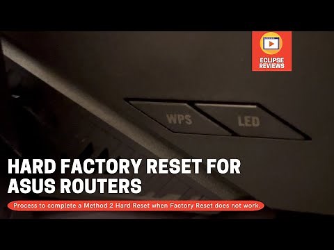 ASUS Router Hard Factory Reset - Method 2 - Restore Default Settings