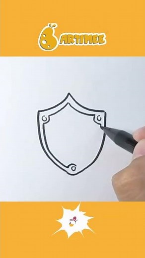 How to Draw Sword and shield #Shorts