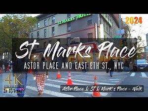 🗽NYC | New York City | St. Mark's Place | Astor Place | East 8th Street | 4K | November | 2024