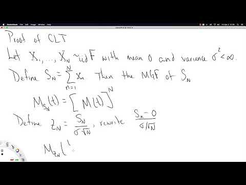 Central Limit Theorem for the Sample mean, a proof