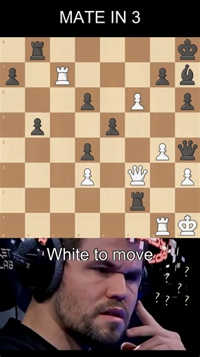 ''🤔♟ Checkmate in 3 Move! 👀⏰'' #chess #easypuzzle #tricky #shorts #checkmatepractice