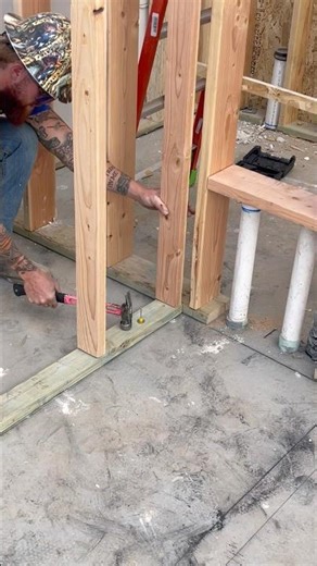 Pining wall, how to #shorts #satisfying #construction