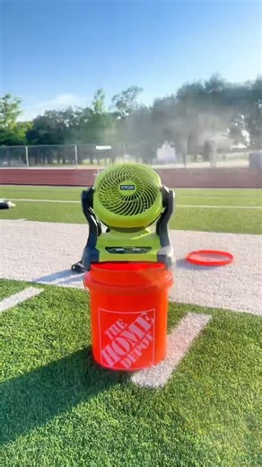 RYOBI Tools USA on Instagram: "Summer heat? We’ve got you covered. 😎⁠ ⁠ Kick back, relax, and stay cool with 14' of misting coverage and over 5 hours of runtime. Easily connect to a garden hose or 5-gallon bucket for instant cooling. #UnplugWithRYOBI ⁠ ⁠ Shop the 18V ONE+ Whisper Series 7.5" Bucket Top Misting Fan at the link in bio. ⤴️⁠ ⁠ 📸: @jonellelovesdiy"