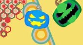Retro 70s Background animation with Jack O' Lantern. Groovy Halloween...